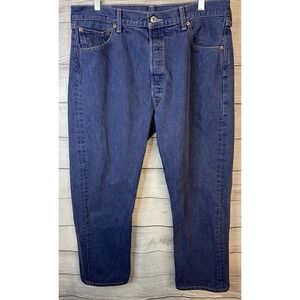 Levis 501 Mens Size 38x30 Blue Mid Wash Button Fly